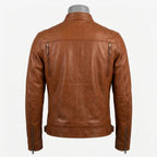 Mens Premium Lambskin Wrap-Around Construction Seamless Biker | Cognac  Comfort | Seamless Motorcycle Jacket
