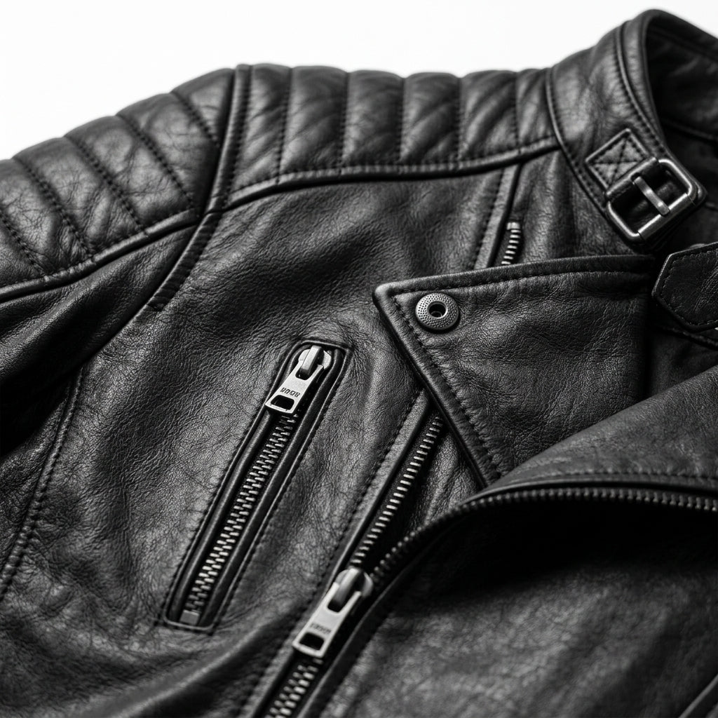 Mens Premium Lambskin Urban Black Rebel Biker Jacket | Jet Black Bold | Modern  Urban Motorcycle Gear