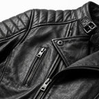 Mens Premium Lambskin Urban Black Rebel Biker Jacket | Jet Black Bold | Modern  Urban Motorcycle Gear