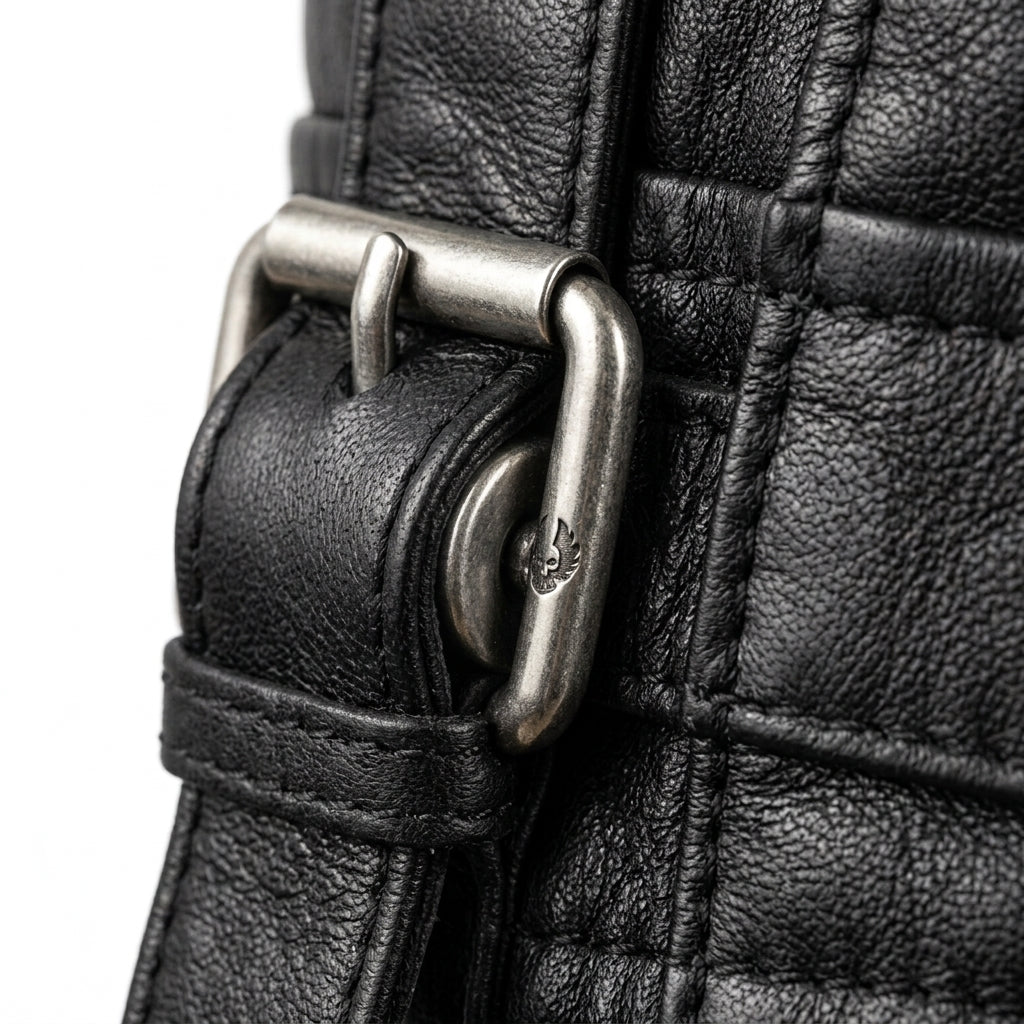 Mens Premium Lambskin Rebel Black Aggressive Biker Jacket | Black Bold Edge |  Rebellious Motorcycle Gear