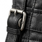 Mens Premium Lambskin Rebel Black Aggressive Biker Jacket | Black Bold Edge |  Rebellious Motorcycle Gear