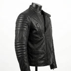 Mens Premium Lambskin Urban Black Rebel Biker Jacket | Jet Black Bold | Modern  Urban Motorcycle Gear