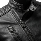 Mens Premium Lambskin Urban Black Rebel Biker Jacket | Jet Black Bold | Modern  Urban Motorcycle Gear