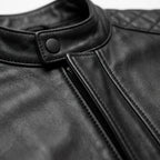 Mens Premium Lambskin Midnight Black Stealth Biker Jacket | Black Concealed  Hardware | Minimalist Aggressive Motorcycle Gear
