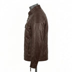 Mens Premium Lambskin Chocolate Comfort Brown Biker Jacket | Warm Brown Ergonomic |  Relaxed Luxury Motorcycle Gear