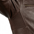 Mens Premium Lambskin Chocolate Comfort Brown Biker Jacket | Warm Brown Ergonomic |  Relaxed Luxury Motorcycle Gear