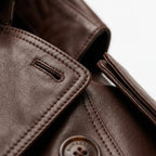 Womens Premium Lambskin Rich Chocolate Deep Luxury Trench Coat | Deep Brown |  Opulent Fashion Investment