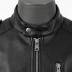 Mens Premium Vegan Leather-Alternative Cruelty-Free Biker | Black Ethical |  Luxury Motorcycle Jacket (No Animals)