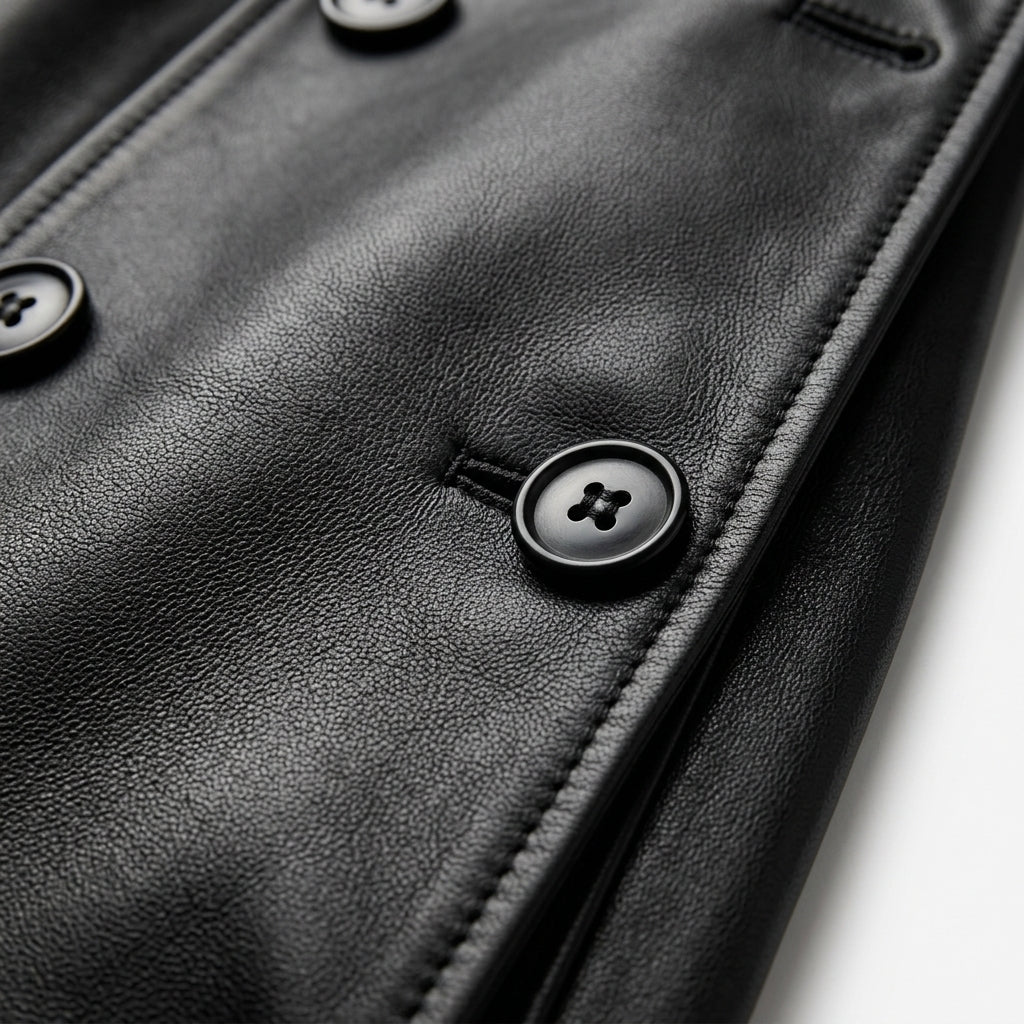 Womens Premium Lambskin Jet Black Classic Sophisticated Trench Coat | Timeless  Professional | Luxury Fashion Outerwear