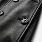 Womens Premium Lambskin Jet Black Classic Sophisticated Trench Coat | Timeless  Professional | Luxury Fashion Outerwear