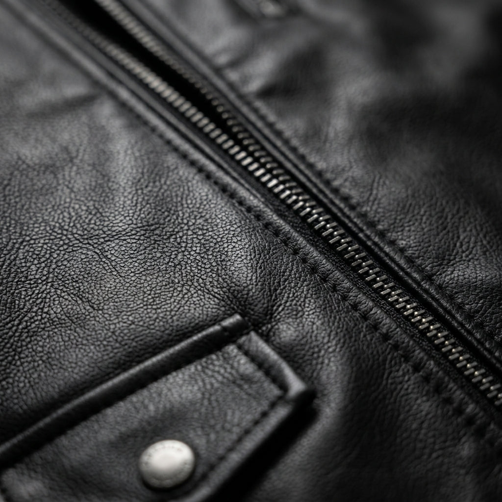 Mens Premium Vegan Leather-Alternative Cruelty-Free Biker | Black Ethical |  Luxury Motorcycle Jacket (No Animals)