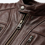 Mens Premium Lambskin Mahogany Warrior Brown Biker Jacket | Brown Powerful |  Warrior Spirit Motorcycle Gear