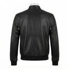Mens Premium Lambskin Modular Zip-Off Sleeves Convertible Bomber | Black |  Vest Conversion Jacket