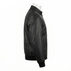 Mens Premium Lambskin Modular Zip-Off Sleeves Convertible Bomber | Black |  Vest Conversion Jacket