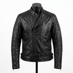 Mens Premium Lambskin Urban Black Rebel Biker Jacket | Jet Black Bold | Modern  Urban Motorcycle Gear