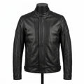 Mens Premium Lambskin Midnight Black Stealth Biker Jacket | Black Concealed  Hardware | Minimalist Aggressive Motorcycle Gear