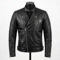 Mens Premium Lambskin Rebel Black Aggressive Biker Jacket | Black Bold Edge |  Rebellious Motorcycle Gear