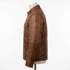 Mens Premium Lambskin Outback Legend Brown Biker Jacket | Warm Brown Heritage |  Authentic Australian Motorcycle Gear