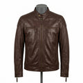 Mens Premium Lambskin Chocolate Comfort Brown Biker Jacket | Warm Brown Ergonomic |  Relaxed Luxury Motorcycle Gear