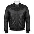 Mens Premium Lambskin Reflective Safety Enhanced Visibility Bomber | Black  Hi-Vis | Night Rider Safety Jacket