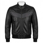 Mens Premium Lambskin Reflective Safety Enhanced Visibility Bomber | Black  Hi-Vis | Night Rider Safety Jacket