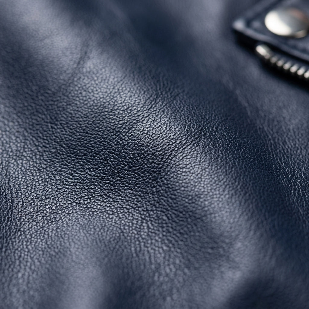 Womens Premium Lambskin Navy Blue Contemporary Power Biker Jacket | Deep Blue |  Power Motorcycle Fashion