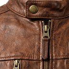 Mens Premium Lambskin Outback Legend Brown Biker Jacket | Warm Brown Heritage |  Authentic Australian Motorcycle Gear