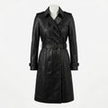 Womens Premium Lambskin Jet Black Classic Sophisticated Trench Coat | Timeless  Professional | Luxury Fashion Outerwear