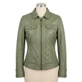 Womens Premium Lambskin Sage Green Nature Vintage Jacket | Eco-Conscious Aesthetic |  Natural Vintage Fashion