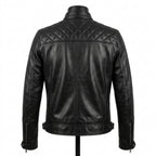 Mens Premium Lambskin Classic Black Motorcycle Biker Jacket | Jet Black  Timeless | Traditional Motorcycle Heritage