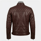 Mens Premium Lambskin Mahogany Warrior Brown Biker Jacket | Brown Powerful |  Warrior Spirit Motorcycle Gear